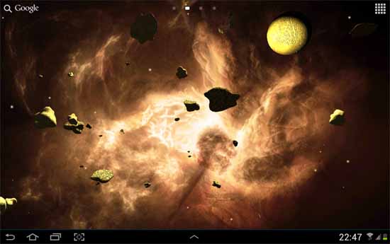 Asteroids 3D live wallpaper