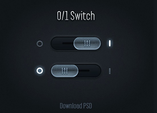 Glossy PSD Toggle Switches UI