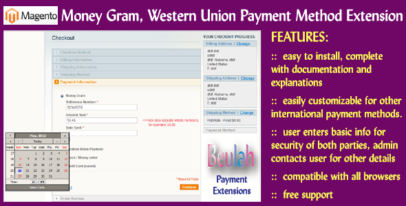 Money Gram, Western Union Payment Method Extension