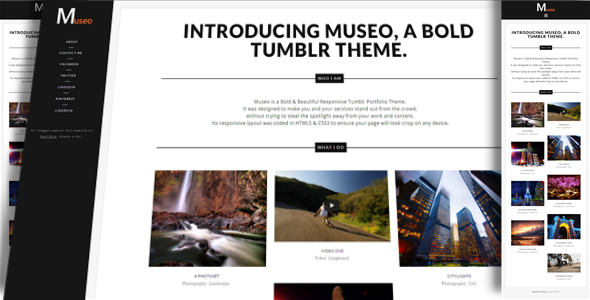 Museo - A Bold Tumblr Portfolio Theme