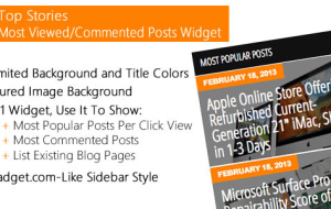 Top Stories - Most Viewed Commented Posts Widget