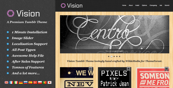Vision Tumblr Portfolio Theme