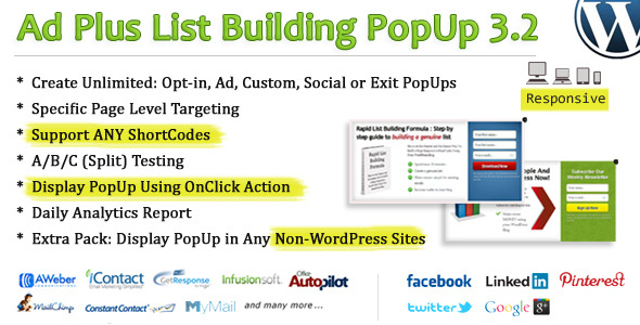 Ad Plus List Building Popup
