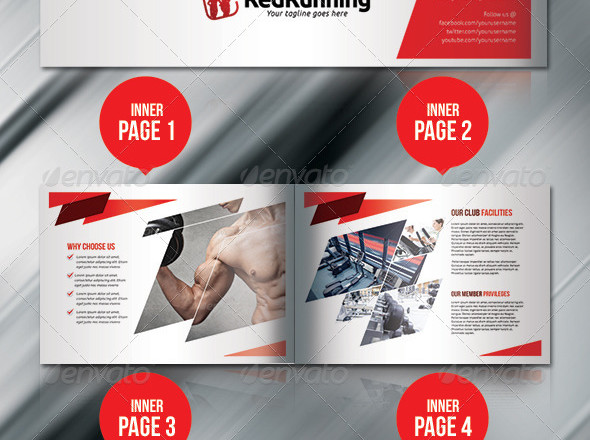 Fitness & Sport 8 Pages Simple Brochure