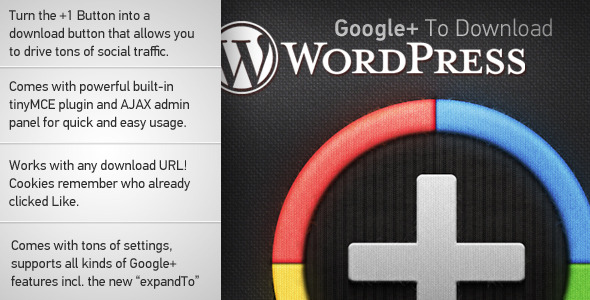 Google Plus to Download For WordPress