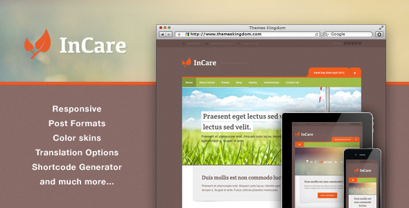InCare - Responsive Eco NonProfit WordPress Theme