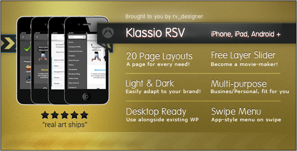 Klassio RSV Responsive WordPress Mobile Template