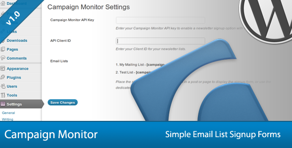Simple Campaign Monitor Signup Forms