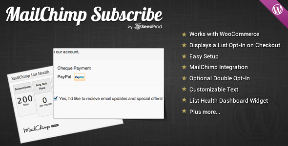 WooCommerce MailChimp Subscribe - WordPress Plugin