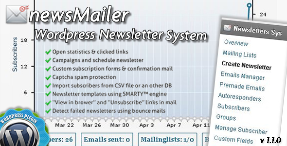 newsMailer - WordPress Newsletter System Plugin