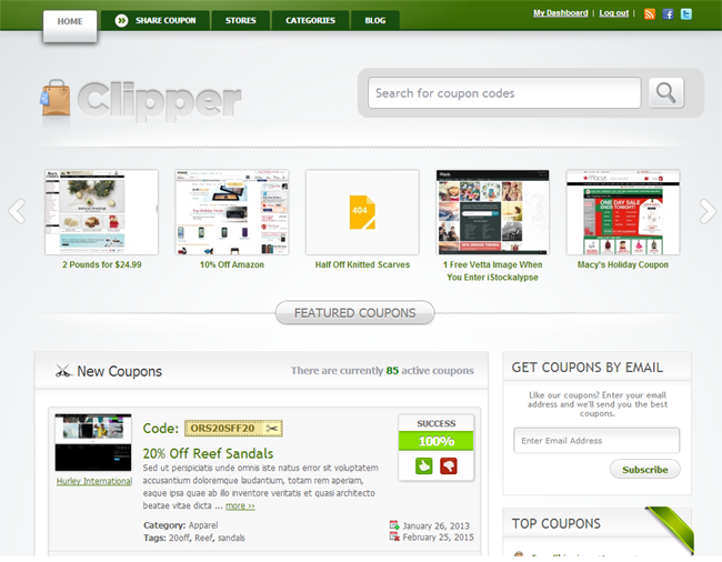 Clipper WordPress Coupon Theme