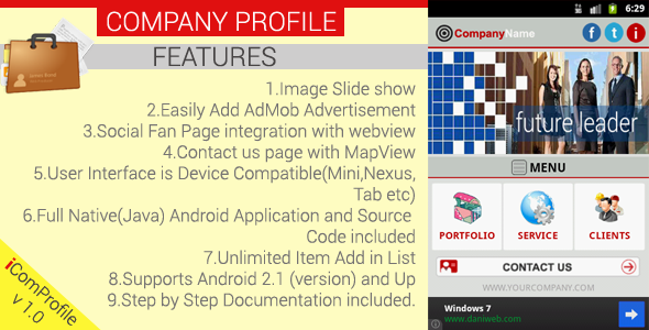 Company Profile Android App Template
