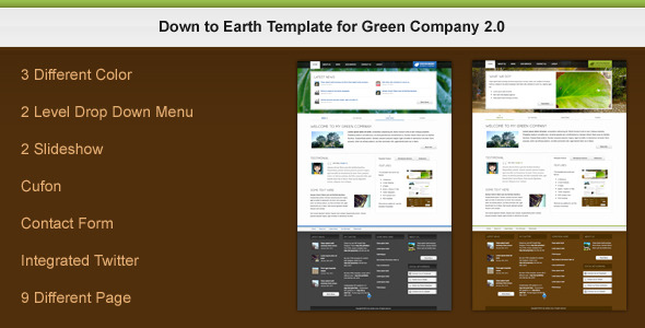 Down to Earth Template for Green Company 2.0