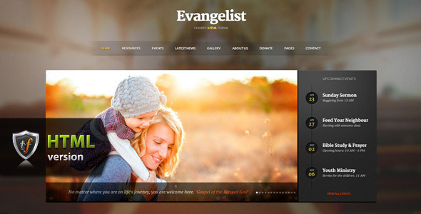 Evangelist - Church HTML Theme