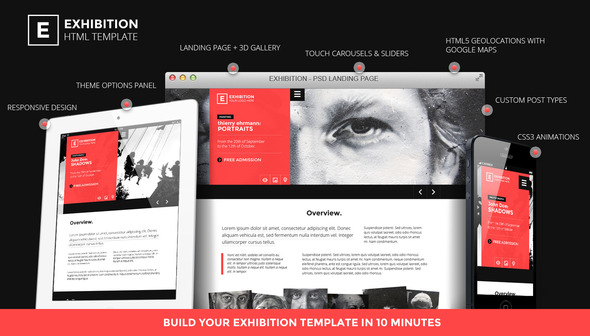 Exhibition WP - Photography Art Landing page