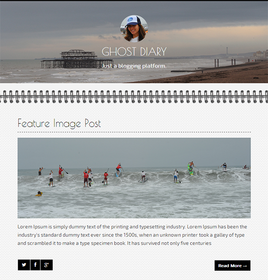 Ghost Diary Ultra Responsive Theme