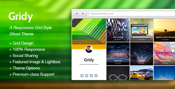 Gridy A Responsive Grid Style Ghost Theme