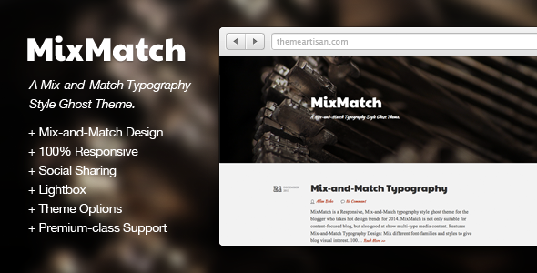 MixMatch A Mix-and-Match Typography Style Ghost Theme