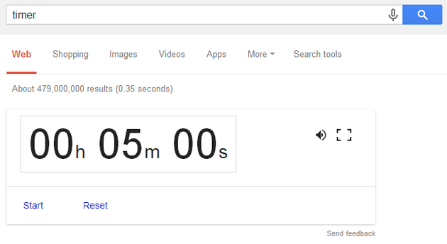 Google as timer