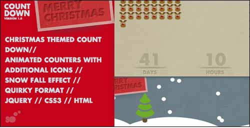 Christmas Countdown Animated Counter & Snowfall