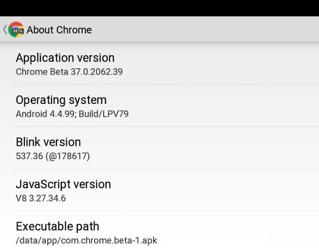 Google Chrome beta Latest Version Points Out the Next Android
