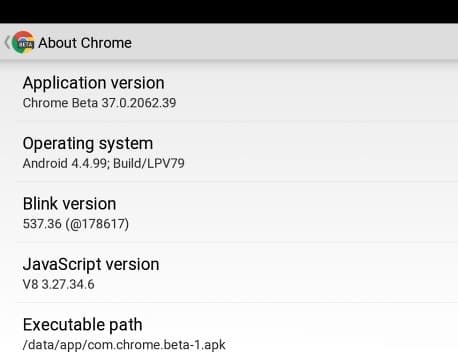 Google Chrome beta Latest Version Points Out the Next Android OS V 4.5