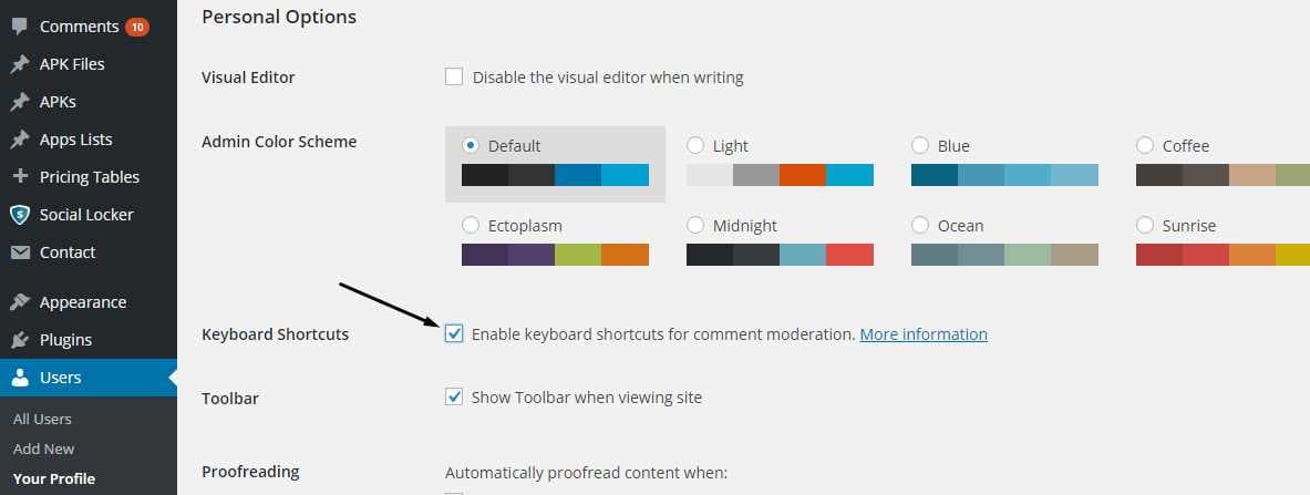 50+ Most important WordPress short keys