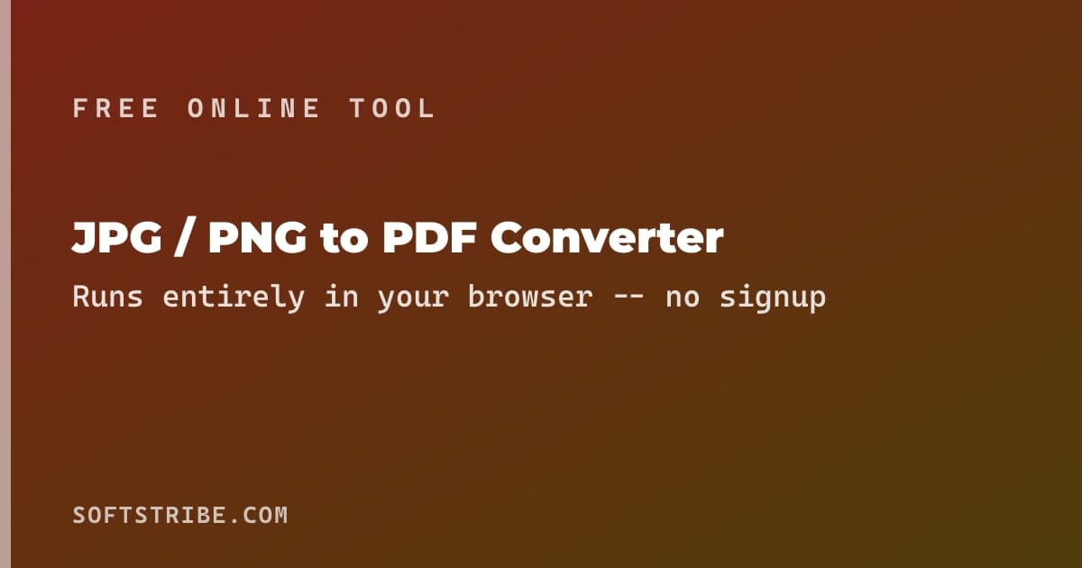 JPG / PNG to PDF Converter