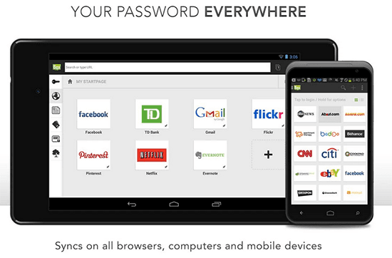 Browse Securely with PasswordBox Free Password Safe in Android