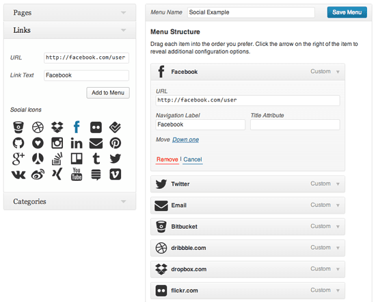 How to Add Social Icons to WordPress Menus