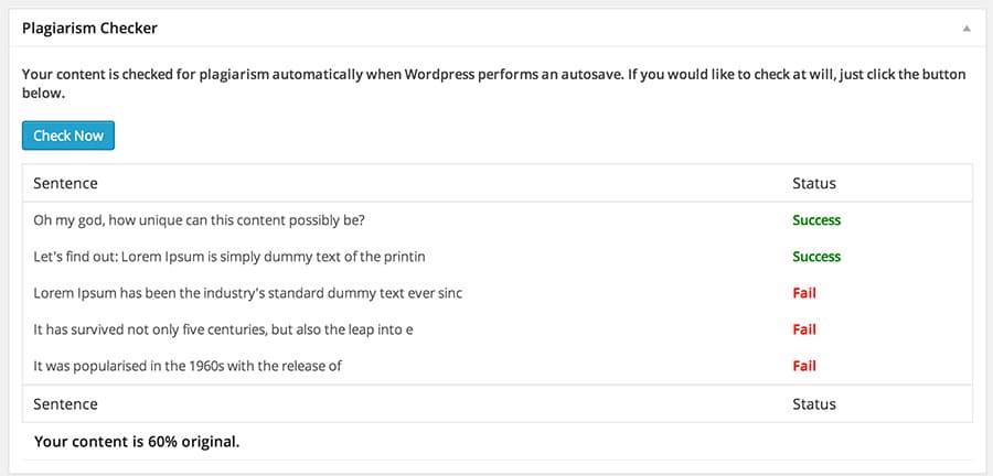 How to Check Plagiarism Content While Writing Post in WordPress