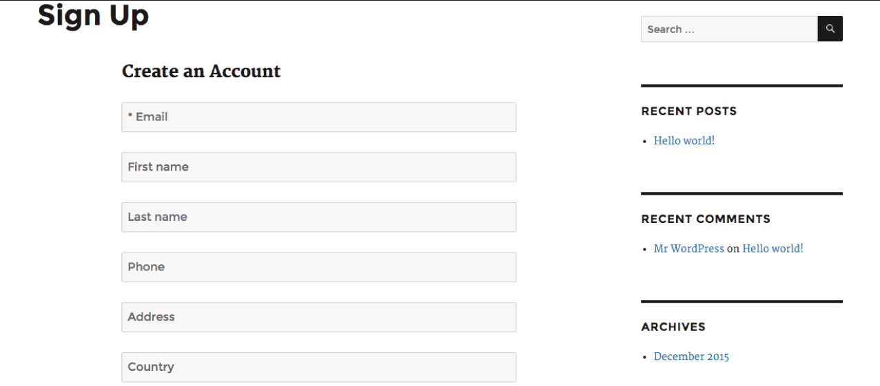 How to add a simple account system in WordPress