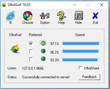 Turn computer into Proxy-based server with Ultrasurf [Proxy Server]