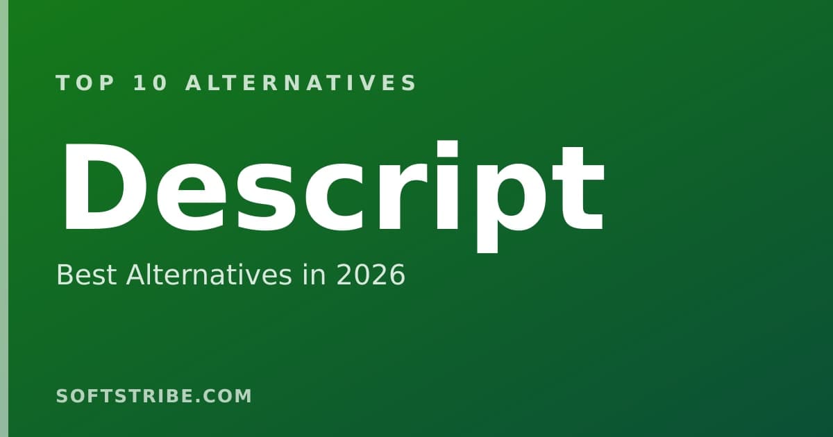 Top 10+ Alternatives for Descript in 2026