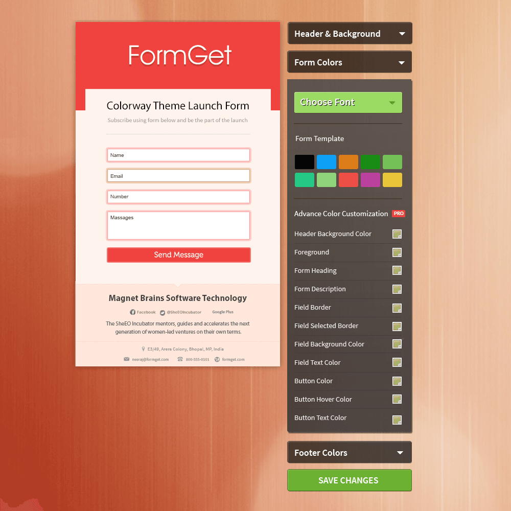 FormGet – A Powerful HTML Contact Form To Create Form & To Collect Payments