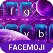 Purple Galaxy Emoji Keyboard for Android