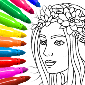 Coloring game for girls and women