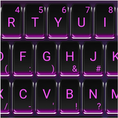 Black Purple Light Keyboard Theme