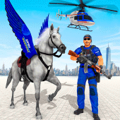 Flying Horse Police Chase : US Police Horse Games