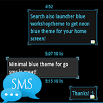 Ice Minimal Theme GO SMS Pro For PC