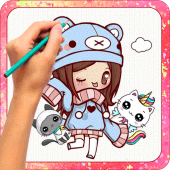 How to draw kawaii : Step by step For PC