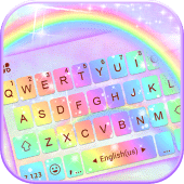 Galaxy Rainbow Keyboard Background