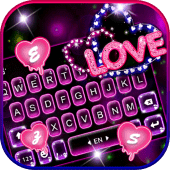 Neon Love Keyboard Theme For PC