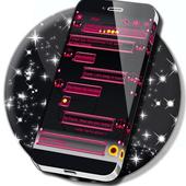 Neon Pink Tech SMS Theme For PC