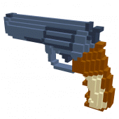 Guns 3D Color by Number - Weapons Voxel Coloring