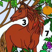 Horse Color by Number: Animal Glitter + Paint Book