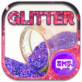 Colorful Pink Neon Glitter Pro SMS For PC