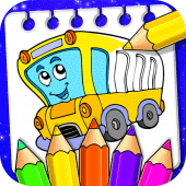 Vehicle Drawing and Coloring Book