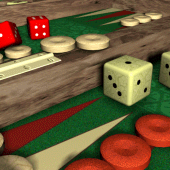 Backgammon V+, dice + doubles.