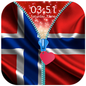 Norway Flag Zipper Lock Screen For PC